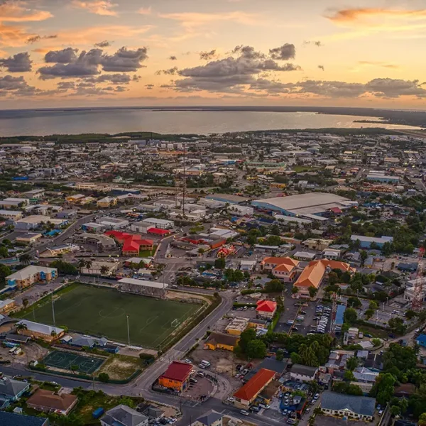 Aerial View George Town Football Pitch - Medium